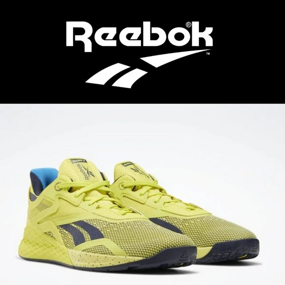 Reebok Nano X 'Chartreuse Vector Navy' - Size 9.5 - Picture 1 of 8